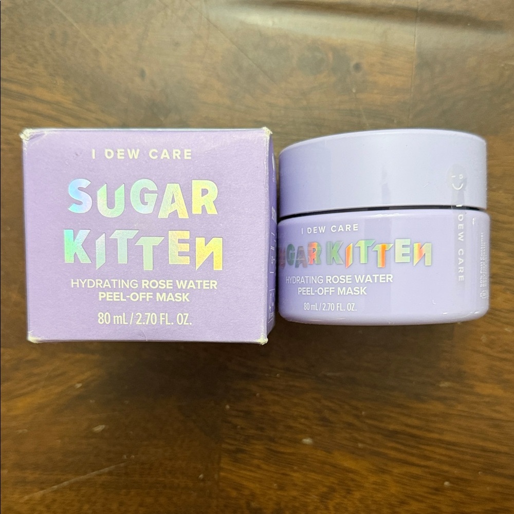 I‎ Dew Care Sugar Kitten Hydrating Rose Water Peel-Off Mask Purple NWT